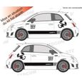 Autocollant Sticker - Noir - Fiat 500 Style Abarth - Kit sticker N°4 adhésif décoration 1-1