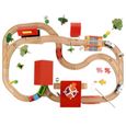 Petit train en bois - MON MOBILIER DESIGN - Circuit de construction - 69 pièces - Blanc-1