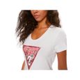 T shirt - Guess - Femme - RN triangle - Blanc - Coton-1