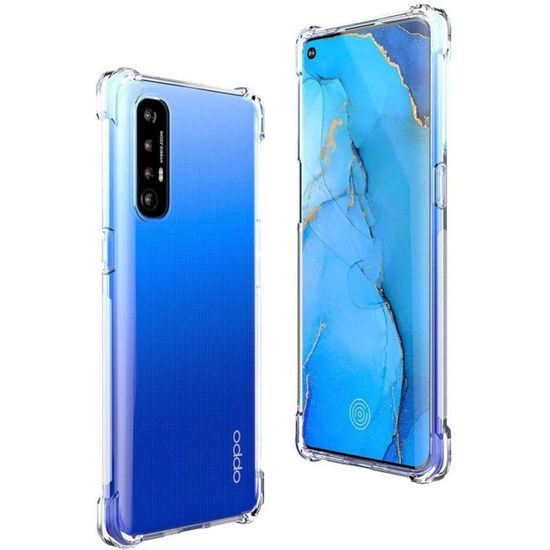 EASSGU Coque Pour Oppo Find X2 Lite (6.4" Inches), Étui En Silicone TPU Souple - Blanc Antique