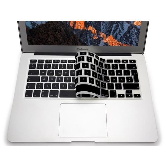 Pro 13 & 15 Pouces Protection poussière Silicone Flexible Couverture Ultra Fine en Jaune MyGadget Coque Clavier QWERTZ pour Apple Macbook Air 13