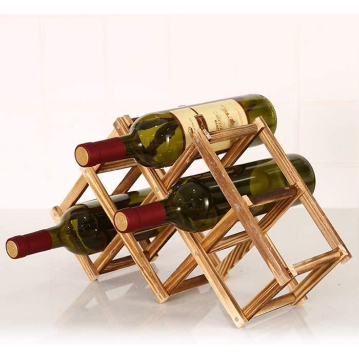 Casier à vin 6 bouteilles, supports de porte-bouteilles de vin pliables,  support de