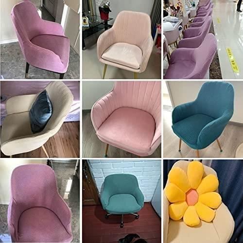 Housses Tabourets Bar Levoberg - Lot De 2 - Tissu Extensible Polyester - Assise 38-44x45-51cm, Dossier 25-30x39-45cm