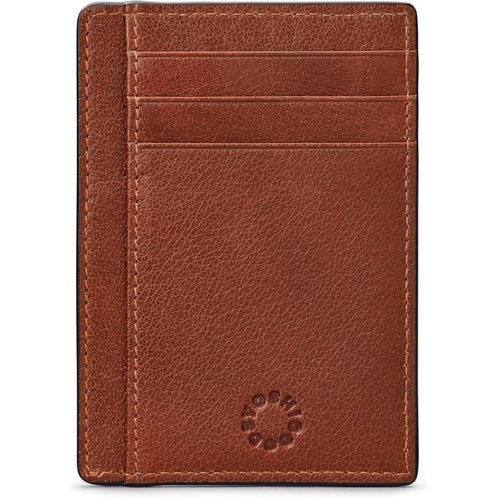 Portefeuille Fin En Cuir Pour Homme Et Femme Avec Blocage RFID