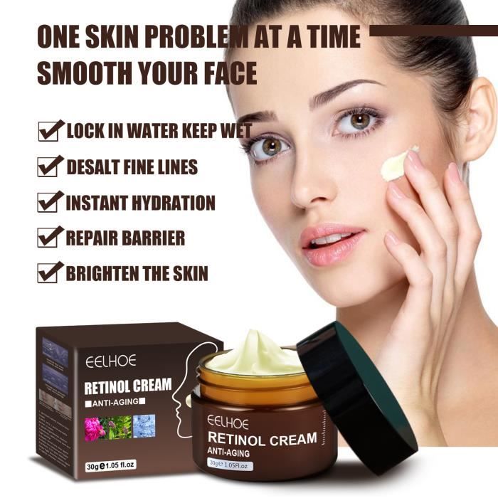Crème Hydratante Visage Au Rétinol Pour Hommes - Anti-âge, Lissant, 50ml - Fabriqué En 2024