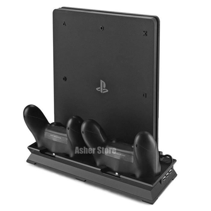 Jeux vidéo,PS4 Console mince support Vertical 2 contrôleur