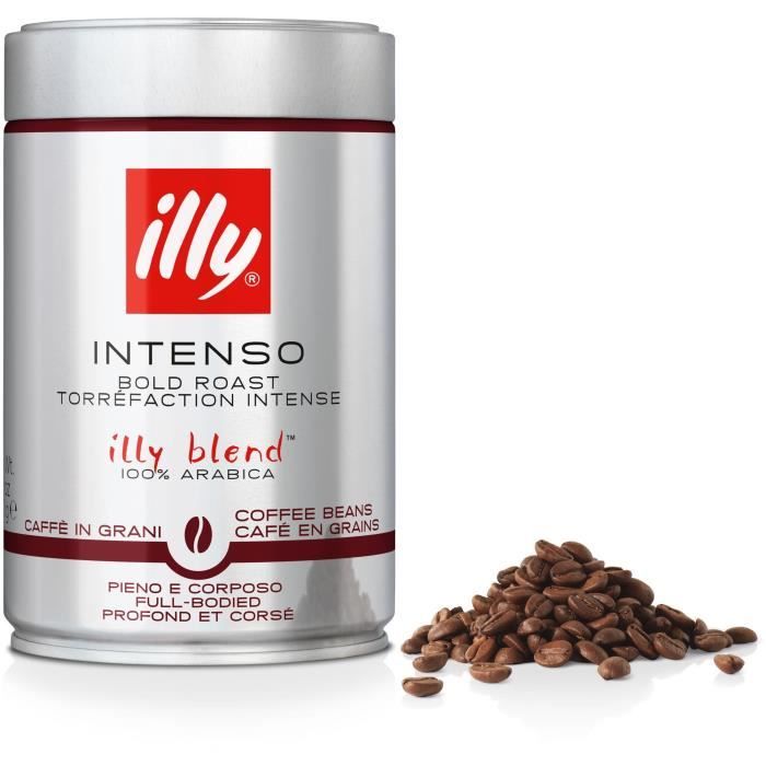 ILLY Café en Grains Intenso - 100% Arabica - 6 boîtes de 250g soit