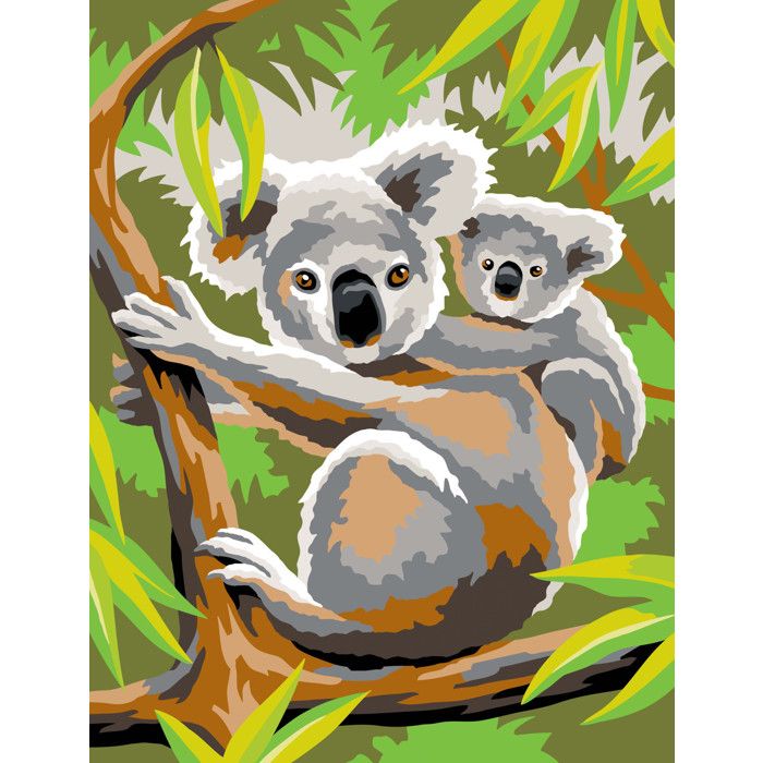 Peinture par numéros - Koala Coloré Abstrait – Figured'Art