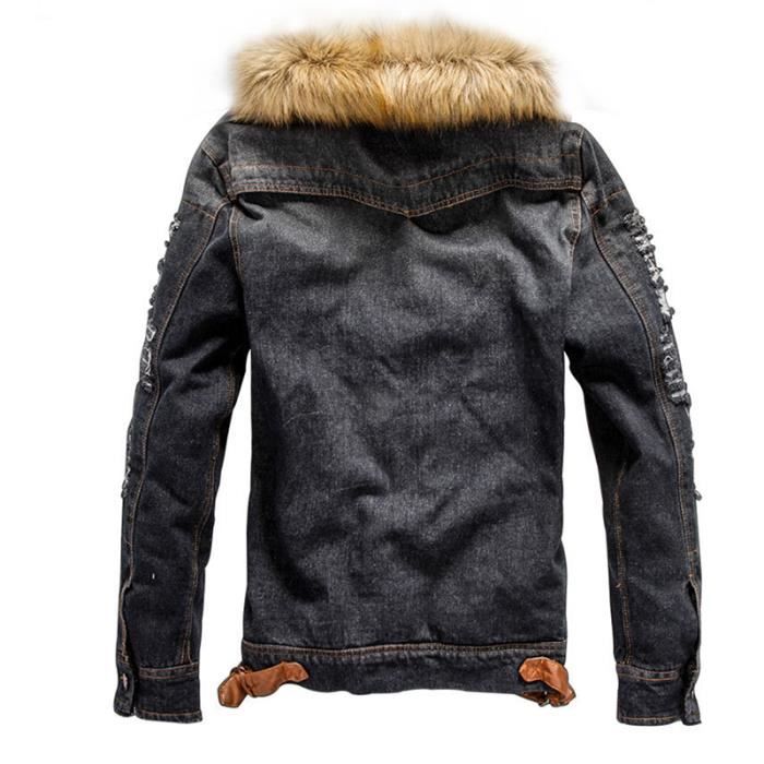 Blouson homme best sale col fourrure