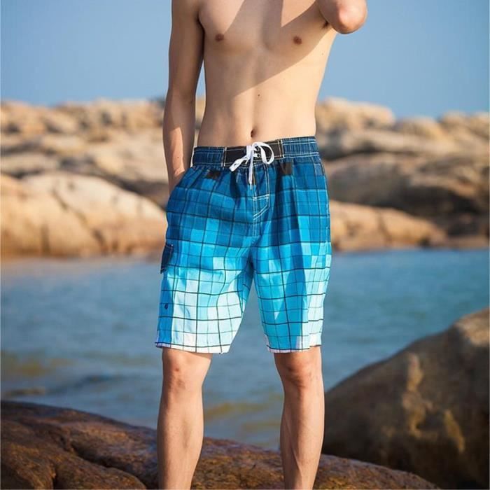 Short Homme Imprim Fashion Short Plage Homme Doublure Filet