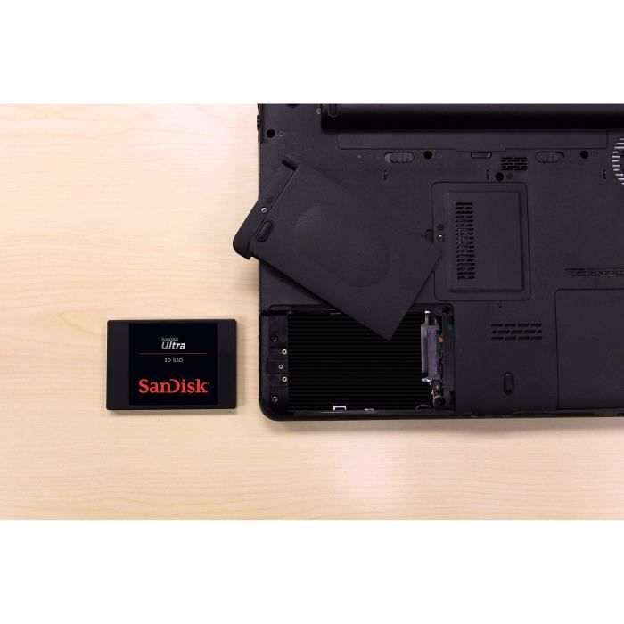 Disque SSD Sata III SanDisk Ultra 3D 2To, 2,5 pouces avec une vitesse de  lecture allant jusqu'à 560 Mo/s (SDSSDH3-2T00-G25) - Cdiscount Informatique