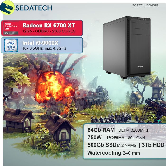 PC Gamer avec Watercooling, Intel i9, RX Vega1