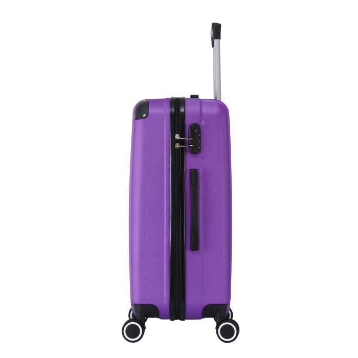 Set de valise rigide violet TOULOUSE ensemble de bagage à 4 roues