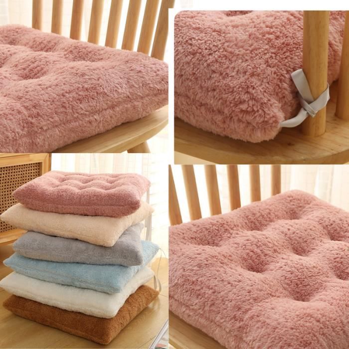 4 Coussins De Chaise Antidérapants - Tissu Coton/lin - 49x48cm - Pour Intérieur Et Extérieur