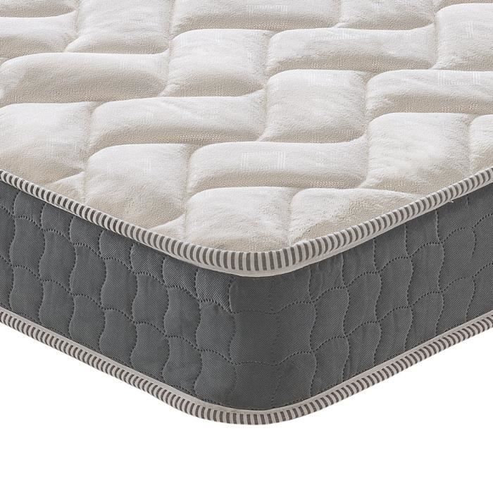 Matelas Orthopédique En Mousse à Froid 70x200 - Double Dureté H2/H3 - 7 Zones De Confort - Hauteur 15 Cm - Housse Lavable - Livré Roulé