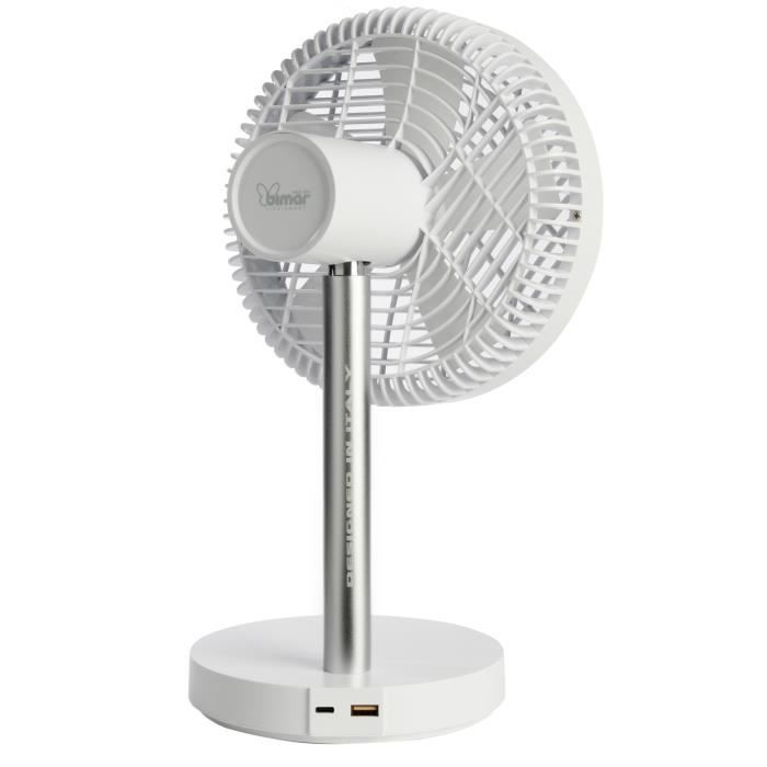 Ventilateur de bureau de 8 pouces/ 4 modes/ minuterie de 9h blanc -  Conforama