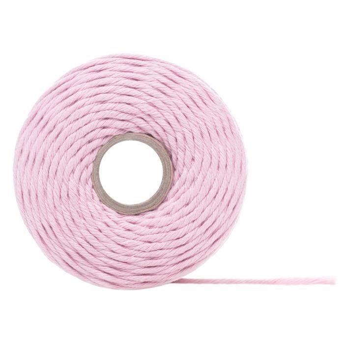Corde Macramé 3mm X 100m - Coton Naturel Blanc Cassé | Pour DIY, Tapisserie, Décoration Bohème