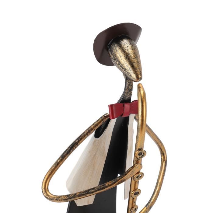 Figurine Saxophone Doré - Ornement Décoratif Boîte à Musique Pour Amateurs De Jazz