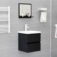 Nouveauté!Miroir Décoratif - Miroir Attrayante salon de salle de bain Noir 40x10,5x37 cm Aggloméré841-3