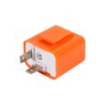 Relais de clignotant LED à vitesse réglable de moto 2 V 12V (orange)-3