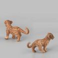 4PCS modèle animal simulé artisanat léopard réaliste pour magasin d'école de dortoir   STATUE - STATUETTE-3