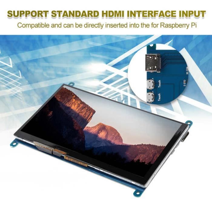 Écran Tactile LCD TFT Ultra HD de 7 Pouces, Mini PC, Moniteur HDMI