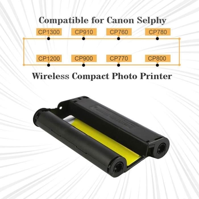 Vhbw cartouches d'encre pour imprimante photo Canon Selphy CP 100, CP 1000,  CP 1200, CP 1300, CP 200, CP 220, CP 300 - Cdiscount Informatique