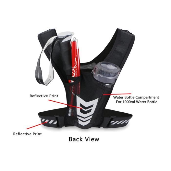 KAMCYCLE Gilet Réfléchissant Course & Vélo – Poche Smartphone & Visibilité Maximale
