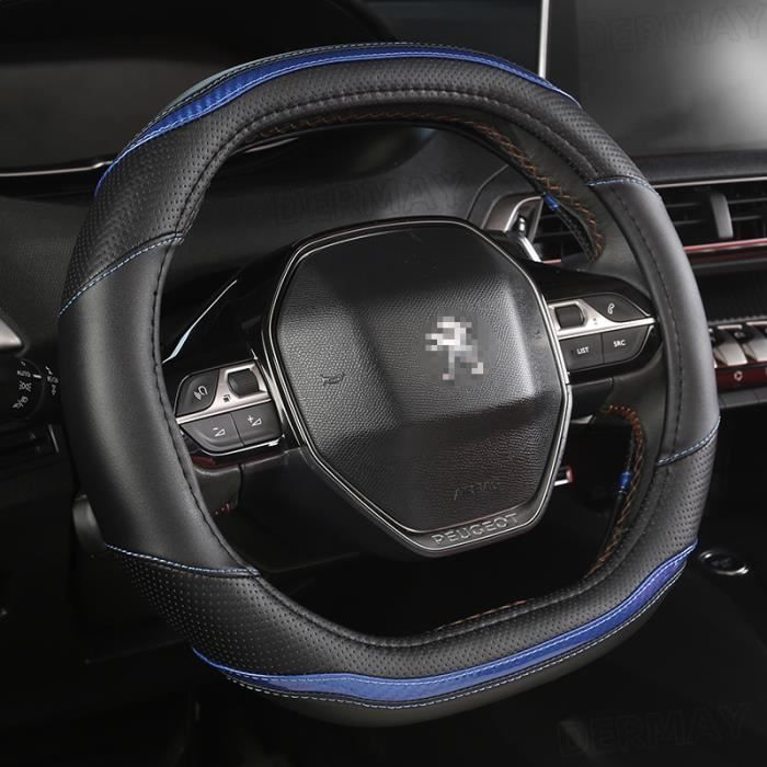 Pour Peugeot 3008 4008 5008 Rifter Partner Couverture Volant Voiture En  Fibre Carbone + Pu Cuir Auto Accessoires Intérieur Black - Cdiscount Auto