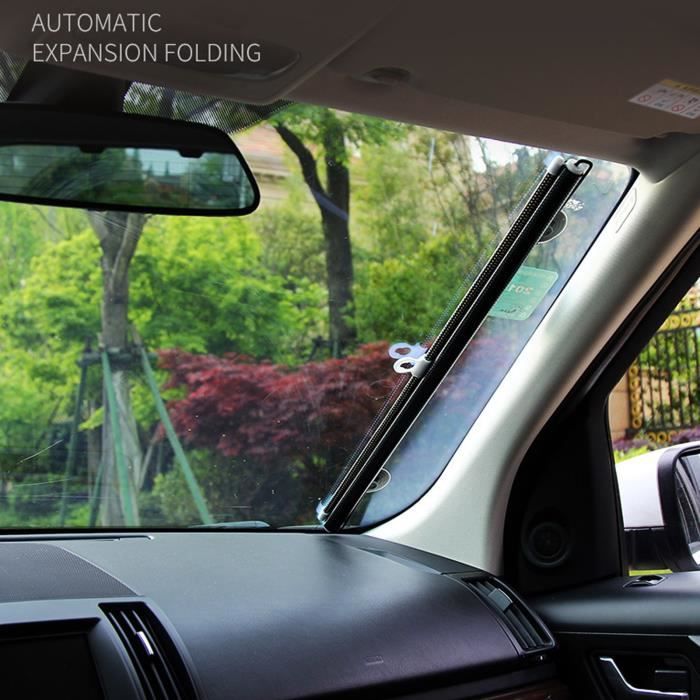 Pare-soleil rétractable en PVC pour voiture, pare-soleil pour vitres  latérales avant et arrière, Anti-UV, Pr 45x125cm Silver