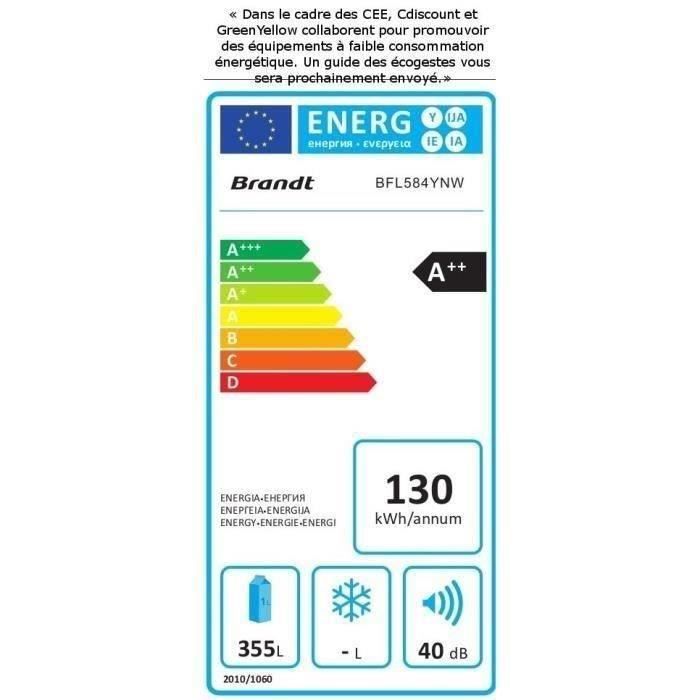  BFL584YNW - Réfrigérateur 355L - Froid3