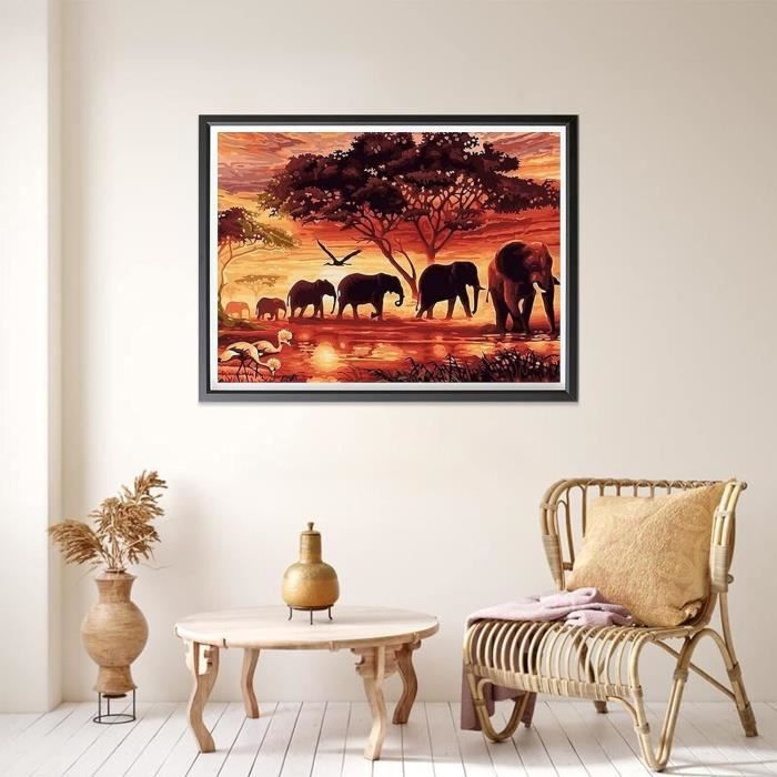 Tapisserie Murale Vintage Éléphant 100% Coton - Old World Fine Art