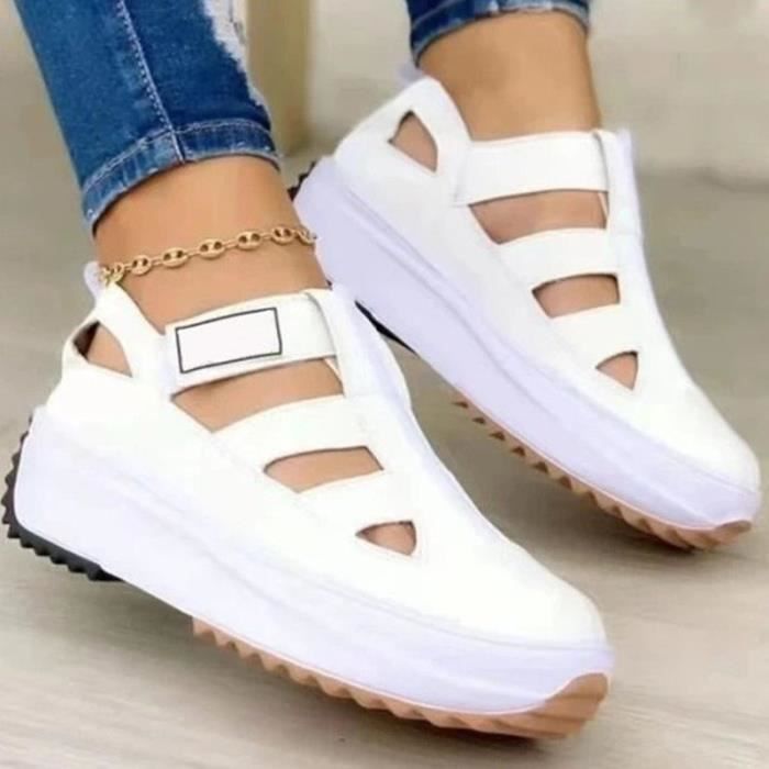 Sandales pour femmes bout ouvert chaussures d contract es