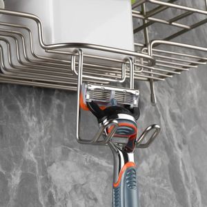 Étagère Salle De Bain, Étagère De Douche Porte Savon Sans Perçage, Panier De Douche Avec Boucle Et Crochet De Pommeau De Douche, Support De Rangement Antirouille Pour De 24 Et 25 Mm