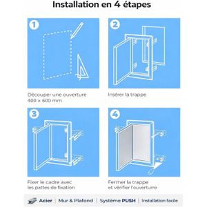 Trappe De Visite 20x25cm En Alu Et Plâtre – Pour Accès Facile Aux Canalisations