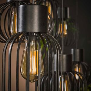 Moderne Et Rétro Lustre Suspension 6 Bras Suspension Luminaire Diy Creatif Lustre Araignee Ajustable 2m Vintage Lampe De Plafond Avec E27 Douille Noir Sans Source Lumineuse 85046998