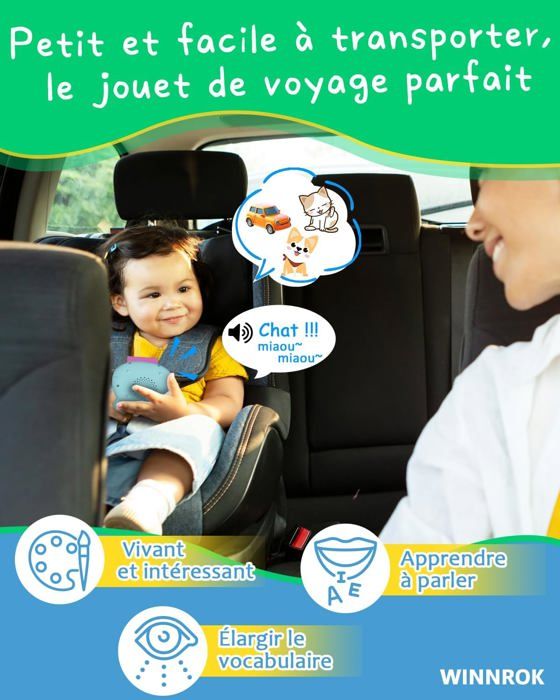 Machine d'apprentissage des mots de vue pour enfants en ançais et en anglais, jouet Montessori pour enfants 112PCS 224 Cartes flash bilingues parlantes Machine d'apprentissage des mots de vue pour enfants en ançais et en anglais, jouet Montessori pour enfants 112PCS 224 Cartes flash bilingues parlantes