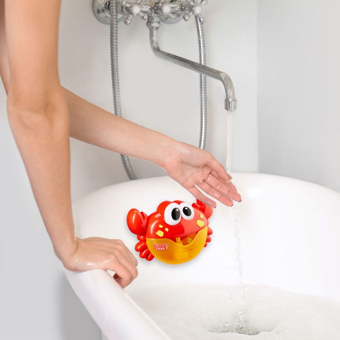 TUMAMA Crabe à Bulles Pour Le Bain – Avec Musique Et 3 Petits Jouets Flottants, Cadeau Génial Pour Filles Et Garçons De 2 à 5 Ans !