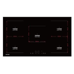 Table De Cuisson électrique KKT KOLBE – 80 Cm – 5 Zones – Vitrocéramique Noire