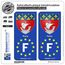 Fond Noir blasonimmat 2 Autocollants Plaque immatriculation Auto F France Identifiant Europ/éen