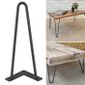 Lot 4 Pieds En Epingle A Cheveux Design Fixe Acier Noir 30 Cm