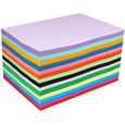 A4 papier couleur feuilles,100pcs cartonnées ​couleur A4 cartes colorées Papier Cartonné Coloré 210x297mm feuilles de papier origami-0