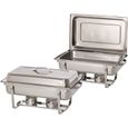 Chafing Dish GN 1/1 Twin Pack Set - Bartscher - Acier inoxydable - Empilables-0