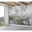 Papier Peint Panoramique Jungle Soie, 350 x 250 cm, Poster Geant Mural, pour Salon Chambre d'enfants restaurant Décoration Murale-0
