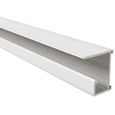 Rail en aluminium à visser sous tablettes pour dossiers suspendus, laqué blanc, Lg 1000 mm-0