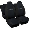 Lupex Shop Housses de siège auto compatibles pour Twingo Noir Noir-0