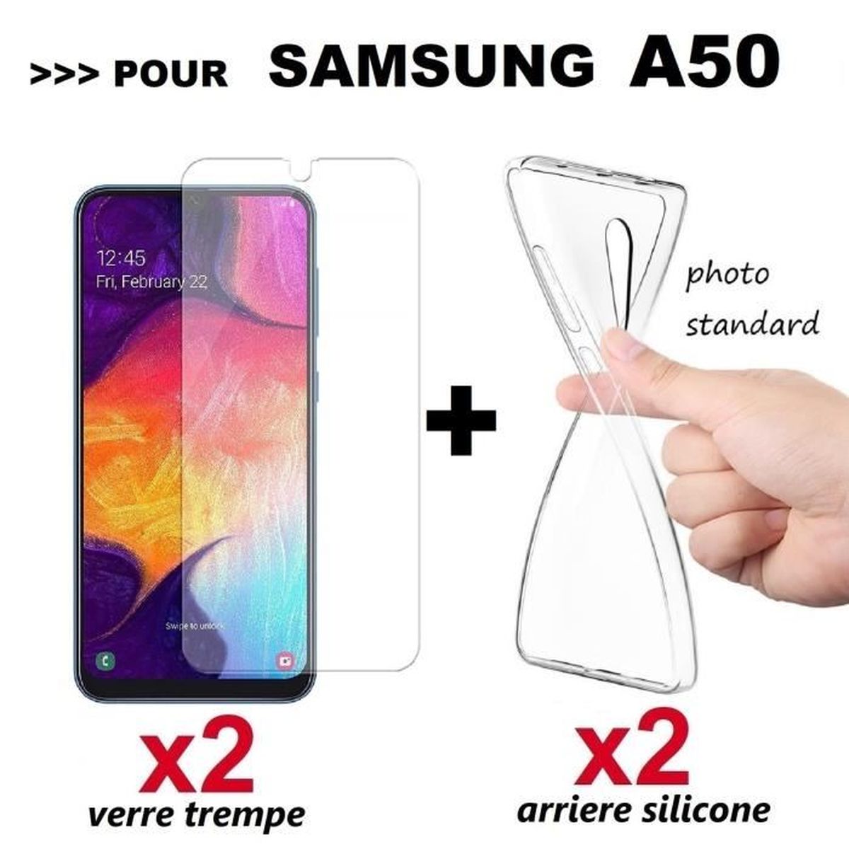 coque samsung a50 silicone transparente avec dessin