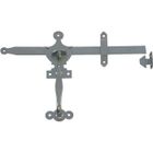 WILTEC Loquet poucier - Mermier Quincaillerie - Acier zingué - Verrou de bâtiment - Gris - Vendu avec fixations