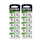 CAMELION 20 Piles Ag10 LR54 LR1130 SR1130 W 389 G10 UK rapide [Appareils électroniques]