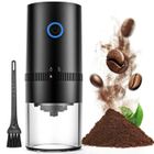 AUCUNE BEYAWL Moulin à Café,1250mAh Broyage en Céramique Café Grain de Électrique Sans Fil,4 Niveaux Épaisseur de Grain de Café Réglable